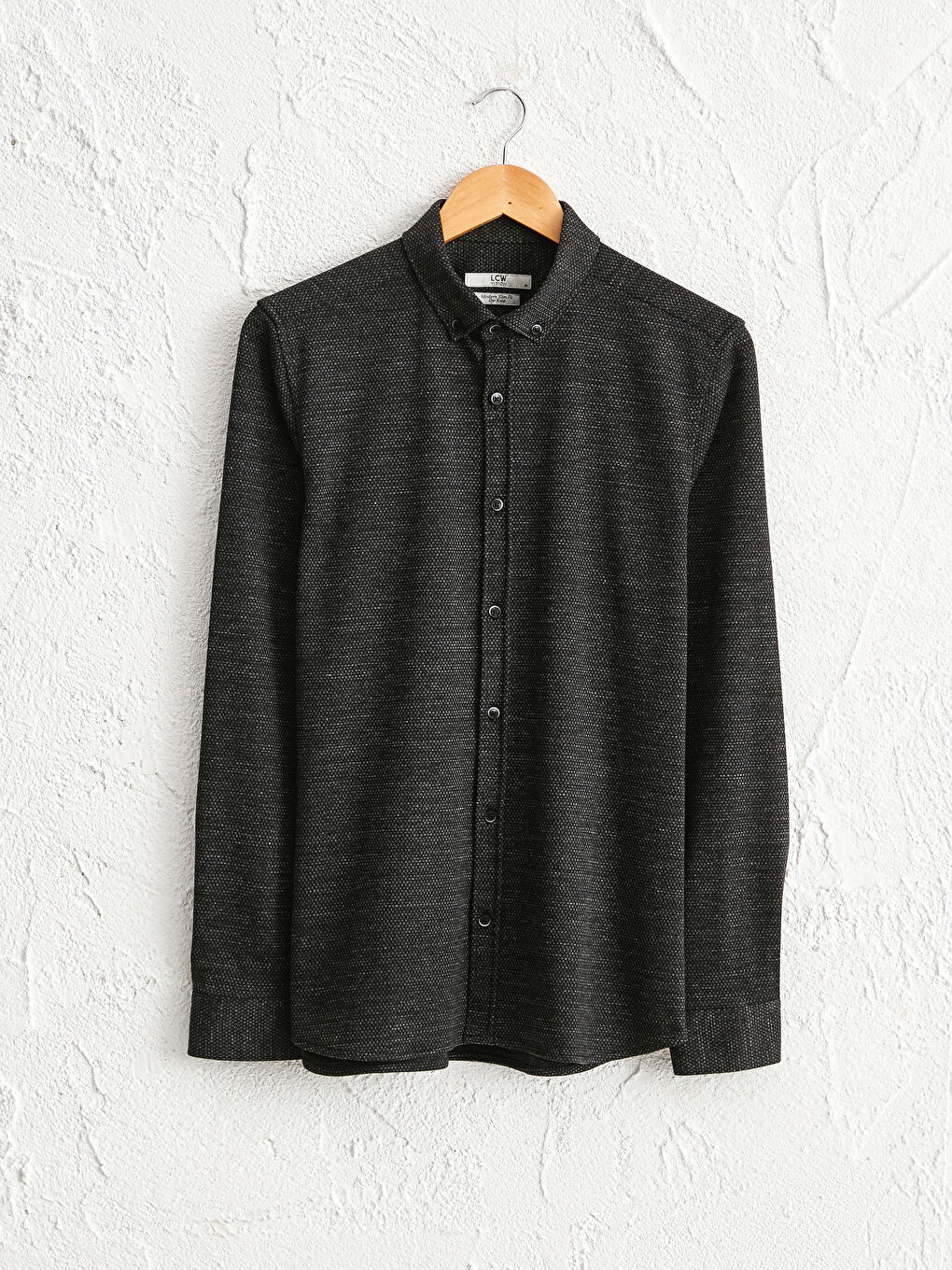 Slim Fit Long Sleeve Twill Shirt