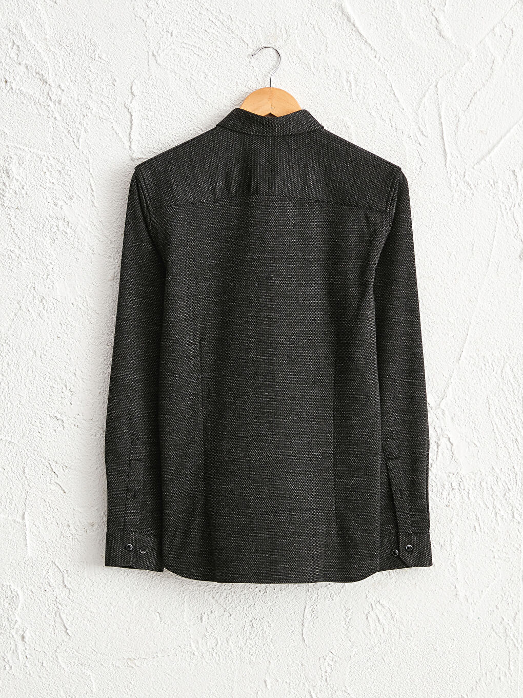 Slim Fit Long Sleeve Twill Shirt-1