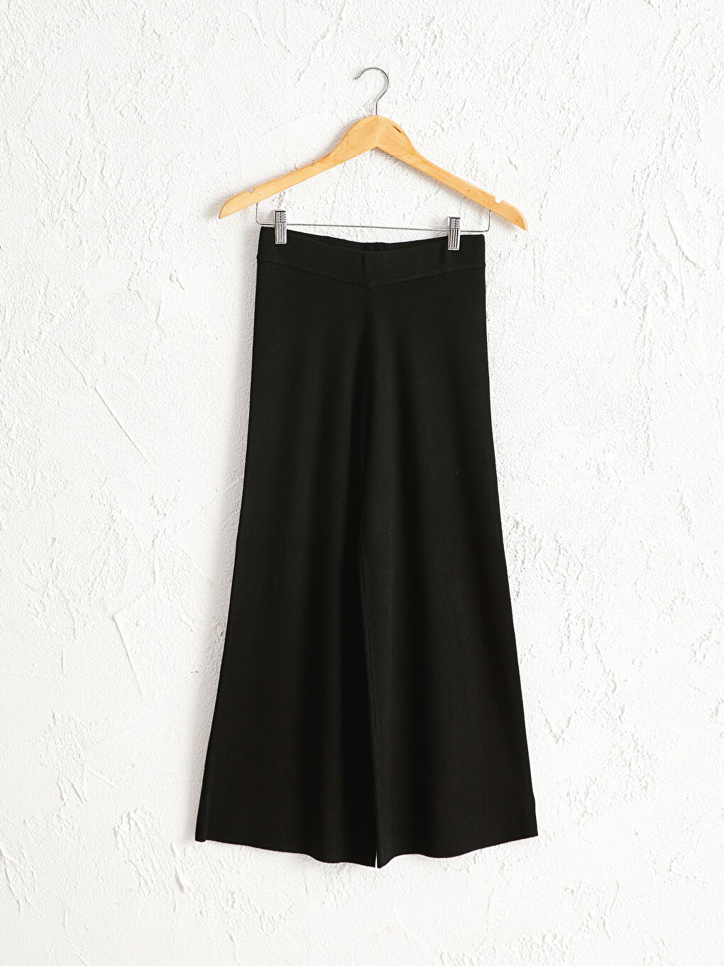 Elastic Waist Tricot Palazzo Pants