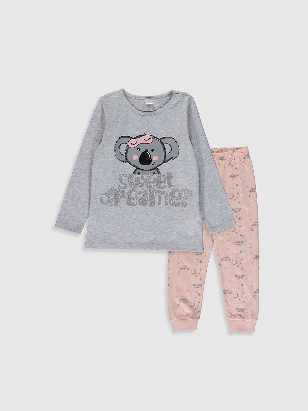 LCW Kids Girl's Sweet Dreamer Printed Pajamas Set -0W3625Z4-CT3