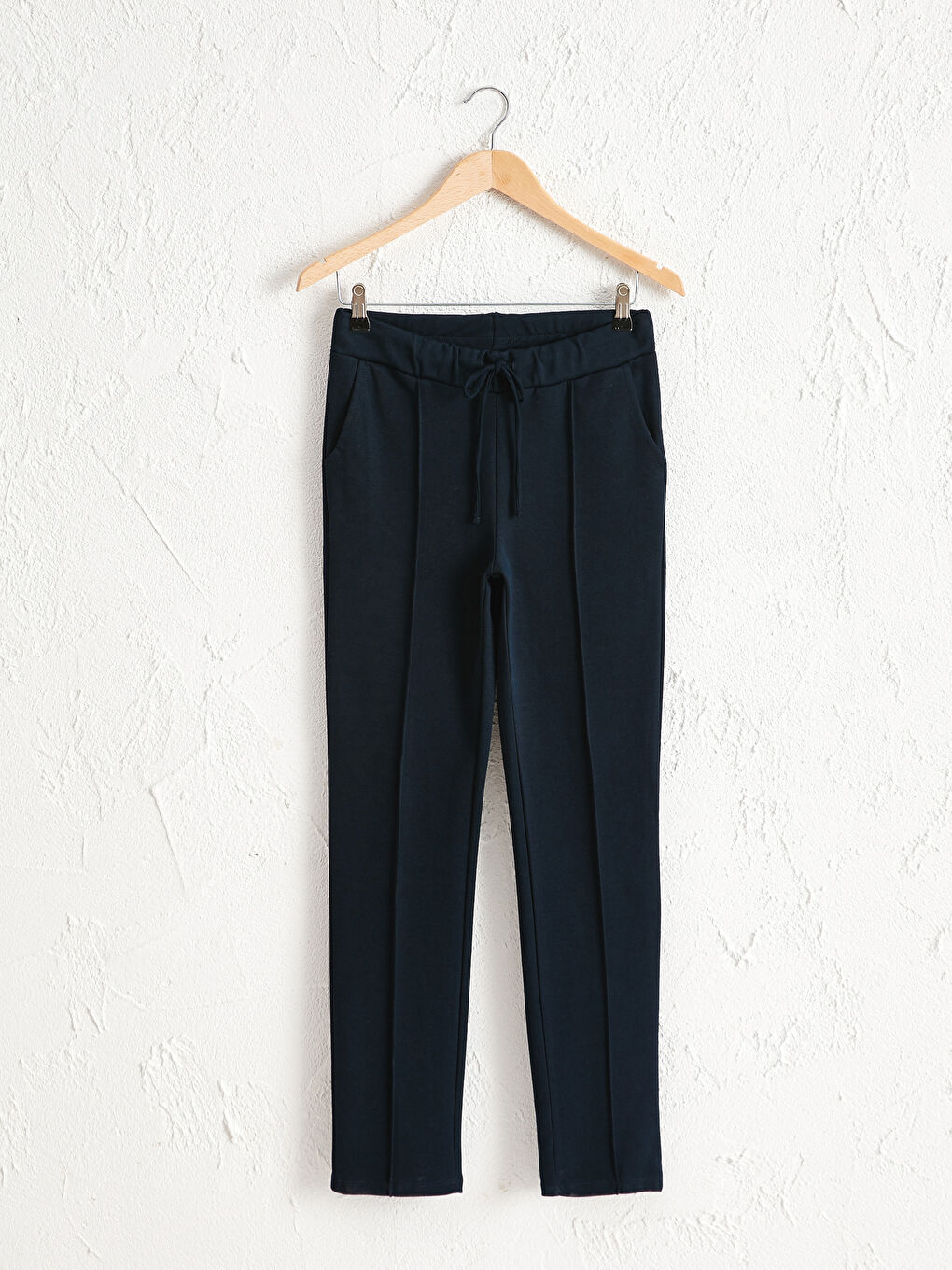 Elastic Waist Cotton Trousers