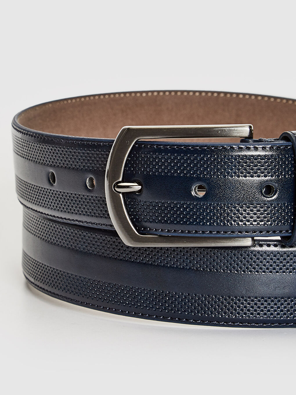 Lacivert Deri Görünümlü Kemer-3