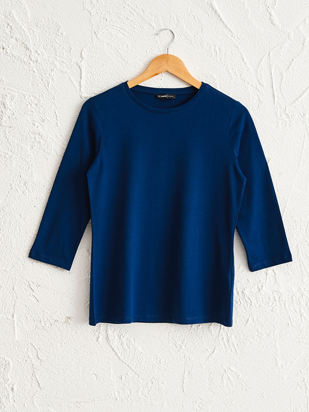 LCWAIKIKI Basic Rundhalsausschnitt Gerade Kurzarm Baumwolle T-Shirt für Damen -0W3757Z8-K1X