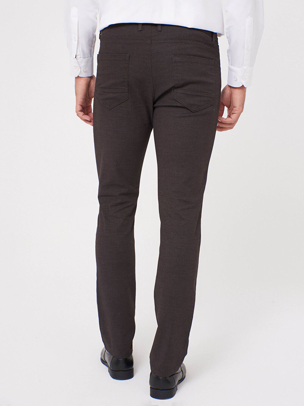 Slim Fit Textured Trousers-4