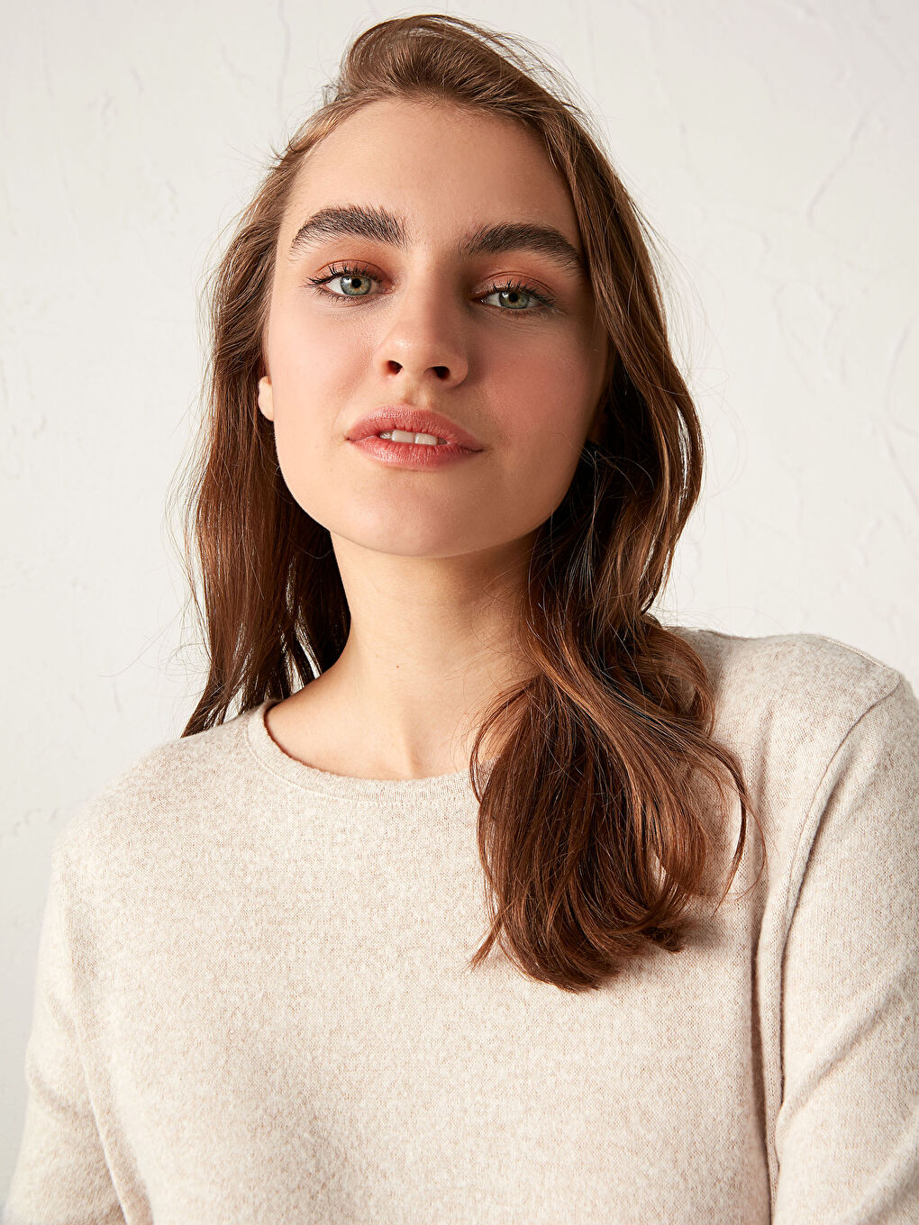Crew Neck Basic Tricot Jumper-3
