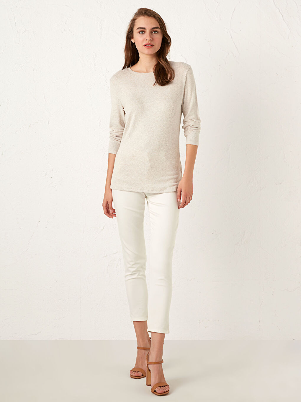 Crew Neck Basic Tricot Jumper-2