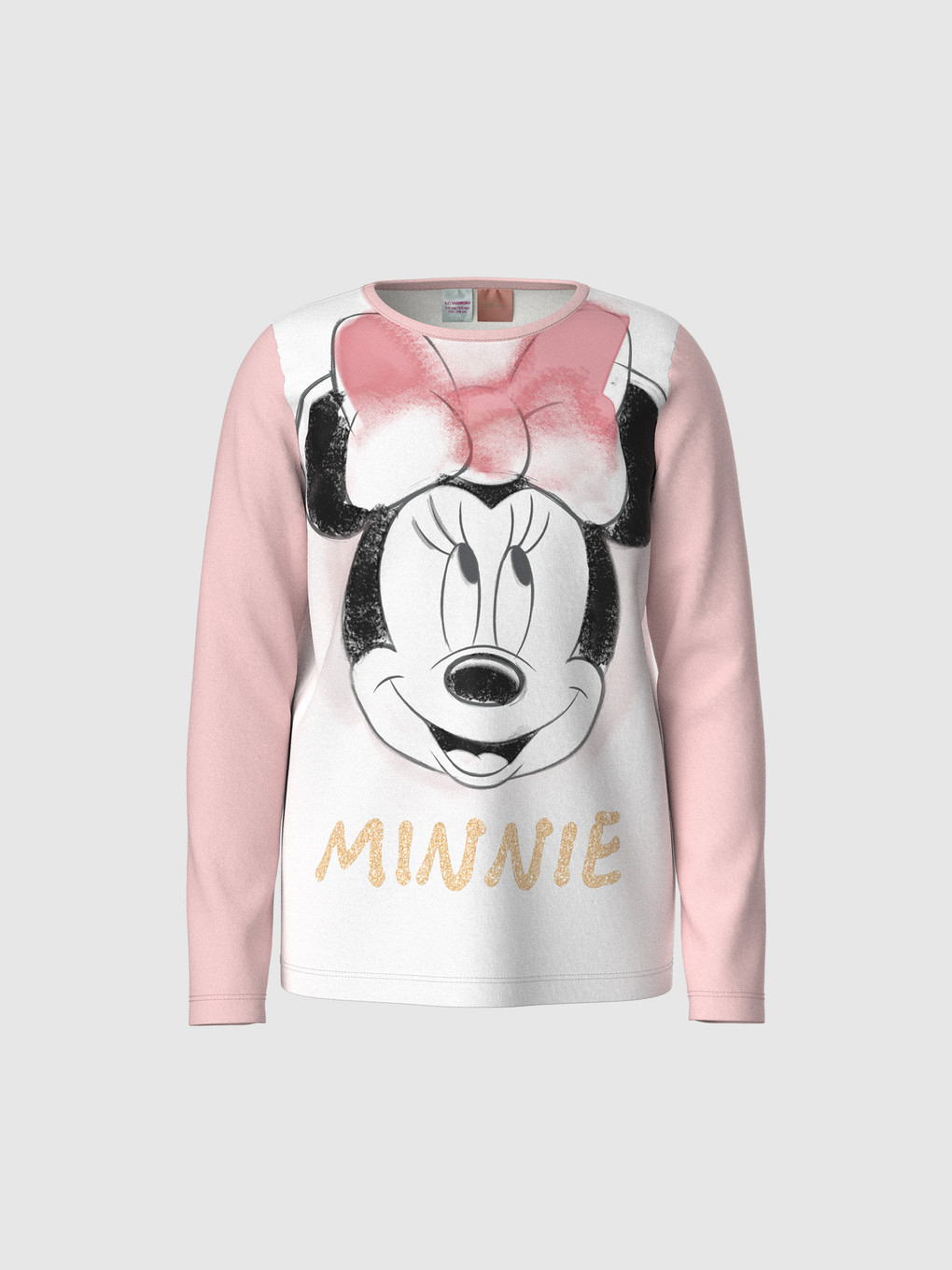 Beyaz Kız Çocuk Minnie Mouse Baskılı Pijama Takımı-2