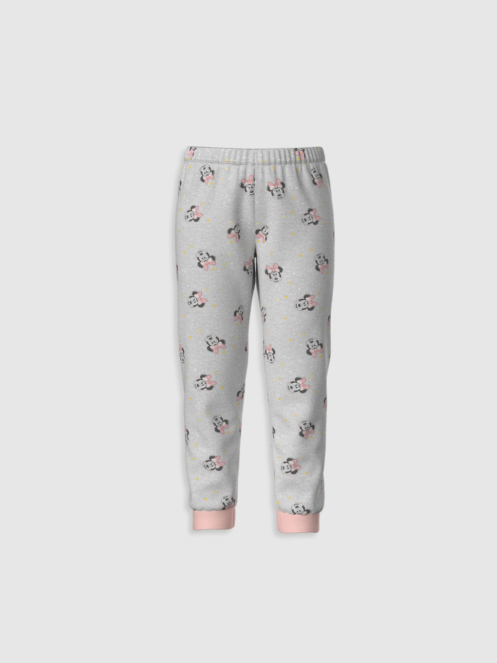 Beyaz Kız Çocuk Minnie Mouse Baskılı Pijama Takımı-1