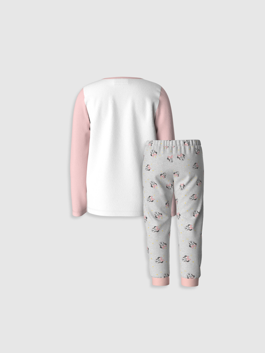 Beyaz Kız Çocuk Minnie Mouse Baskılı Pijama Takımı-3
