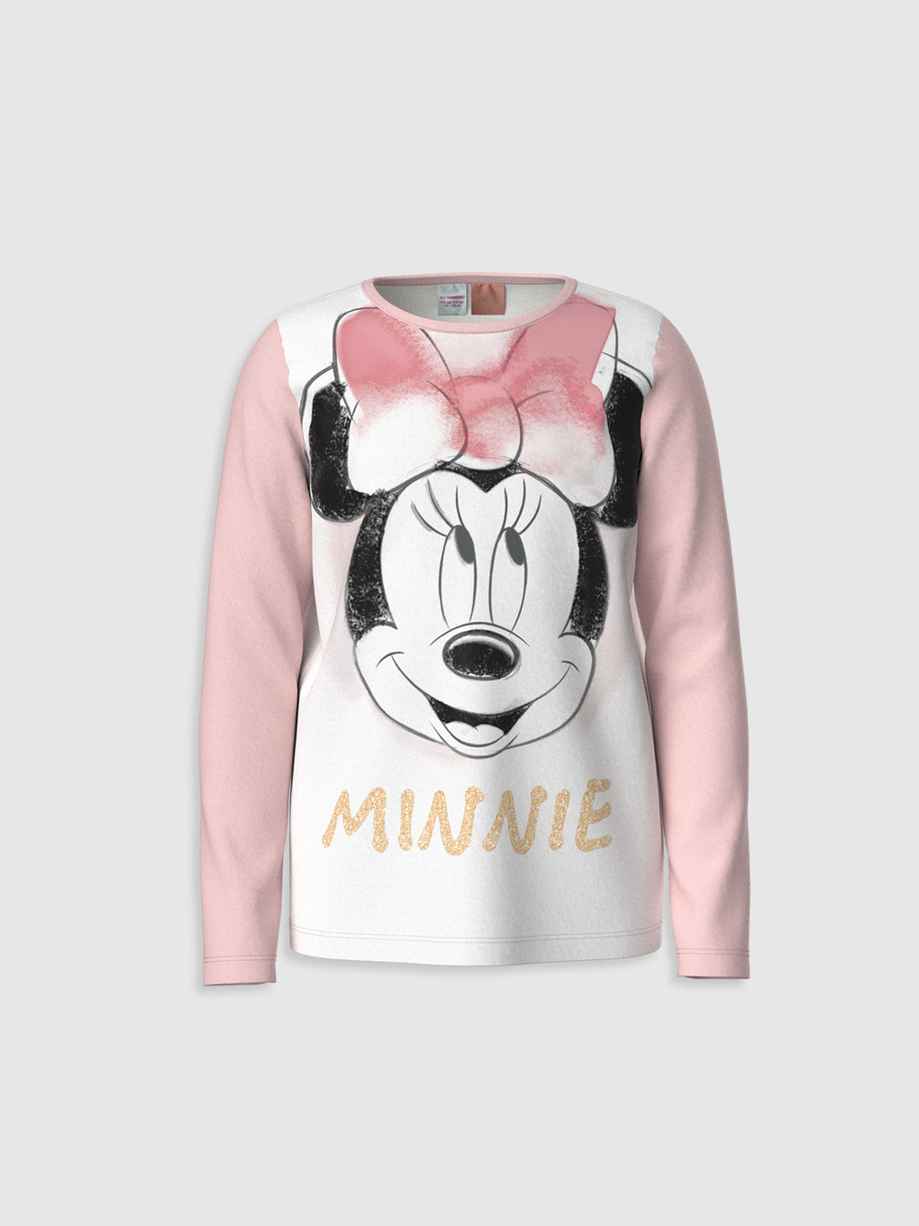 Beyaz Kız Çocuk Minnie Mouse Baskılı Pijama Takımı-5
