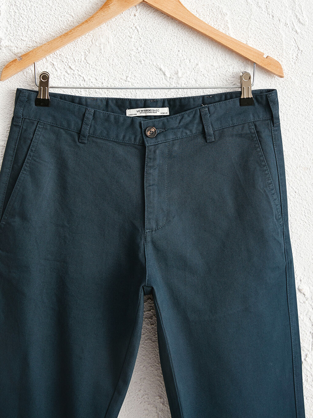 Standard Fit Gabardine Chino Trousers-2