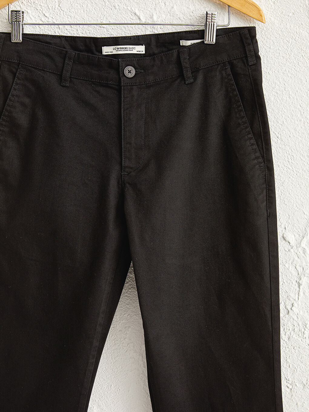 Slim Fit Gabardine Chino Trousers-1