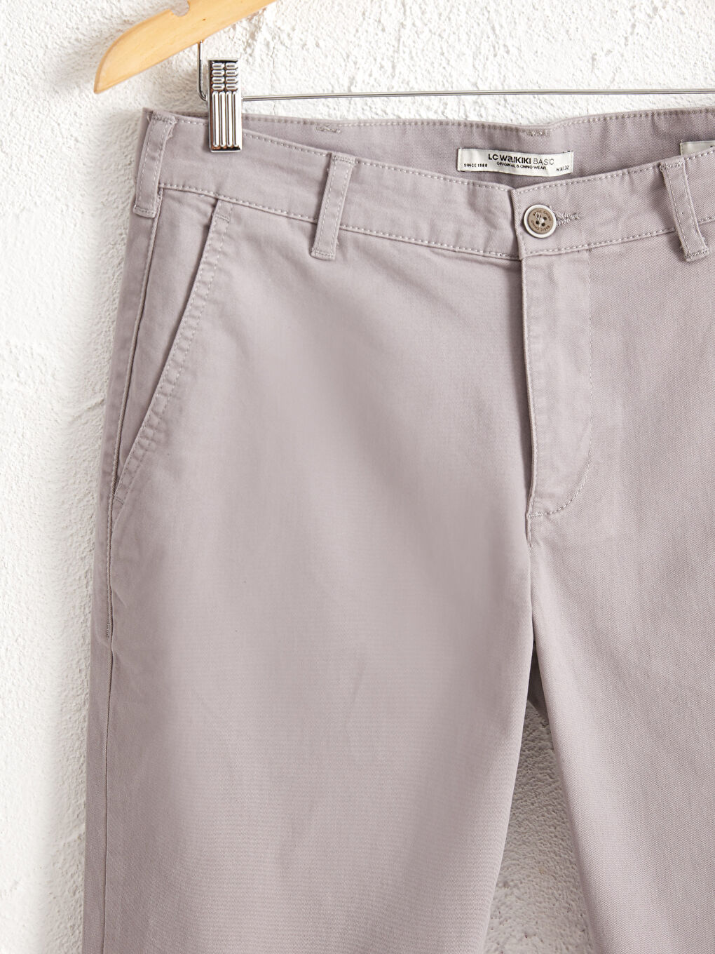 Slim Fit Gabardine Chino Trousers-5