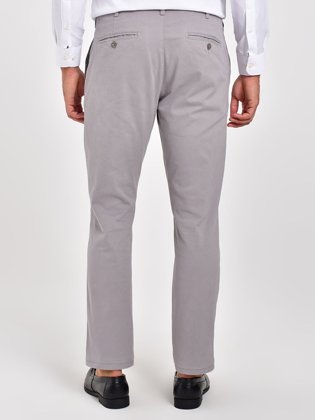 Slim Fit Gabardine Chino Trousers-3