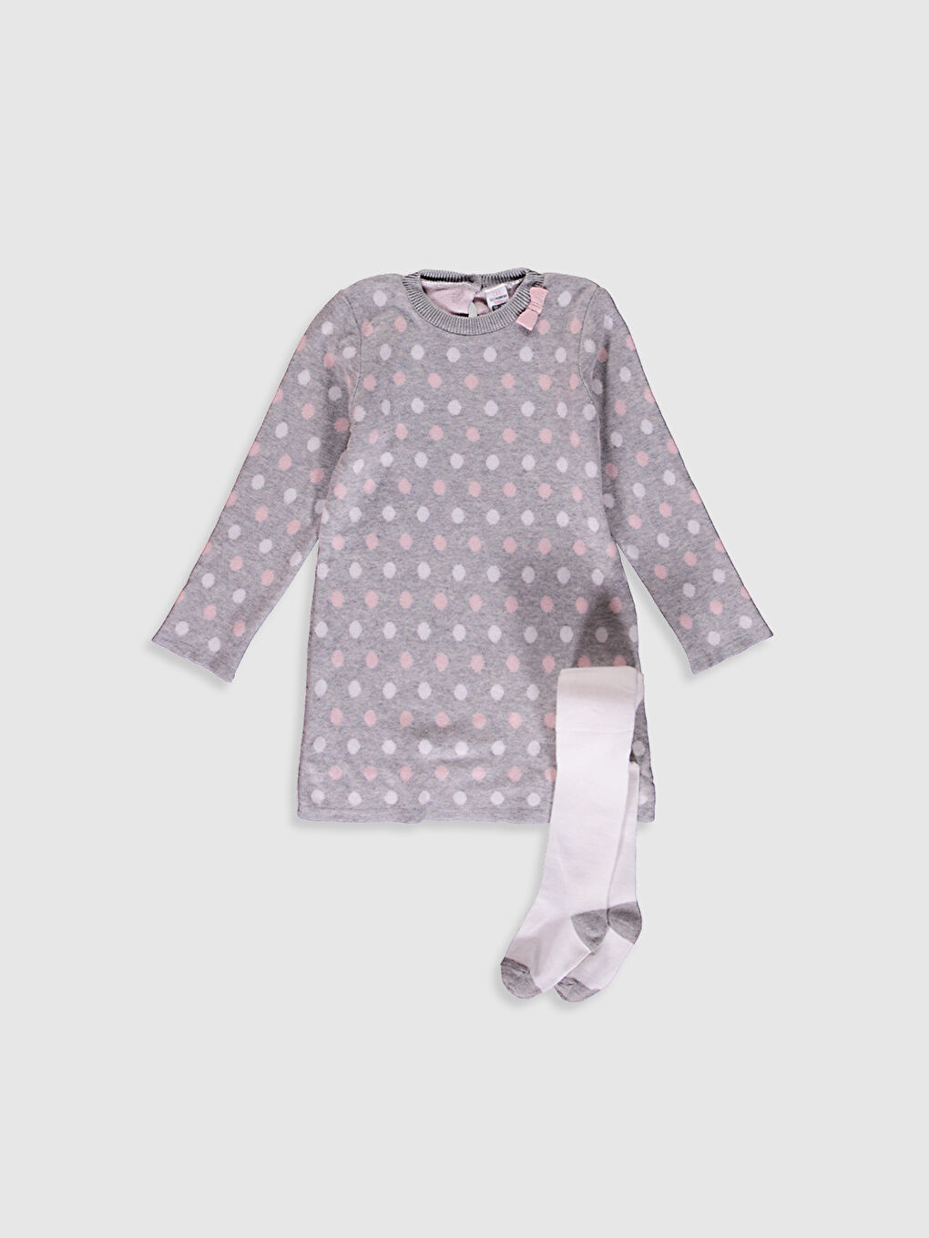 Pembe Kız Bebek Elbise ve Külotlu Çorap