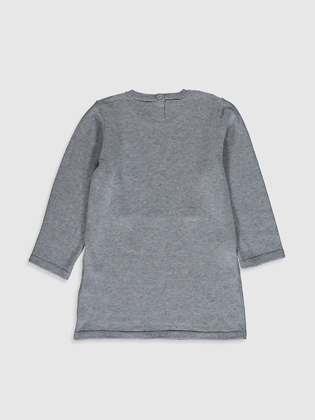 Gri Kız Bebek Elbise ve Külotlu Çorap-2