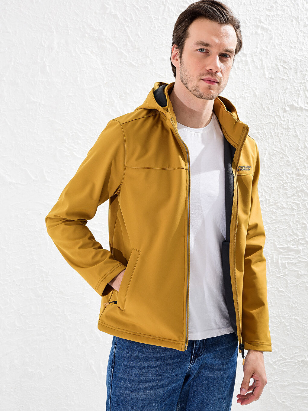 معطف اصفر رجال-1