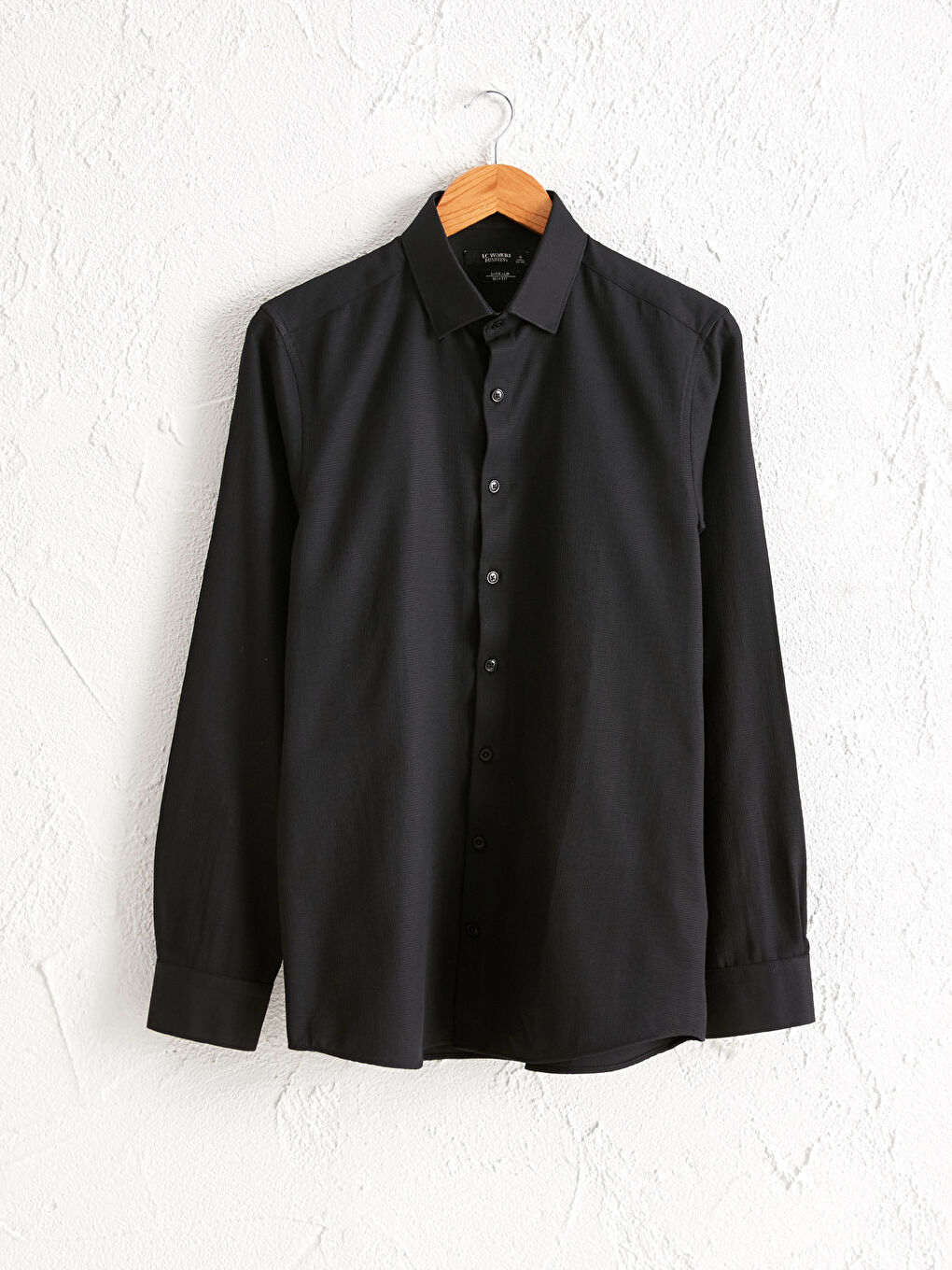 Siyah Slim Fit Uzun Kollu Gömlek