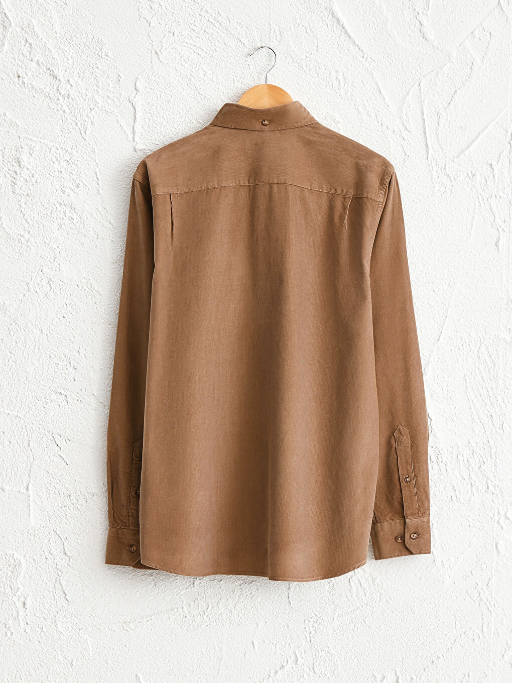 Cămașă din Catifea Regular Fit cu Mânecă Lungă-1