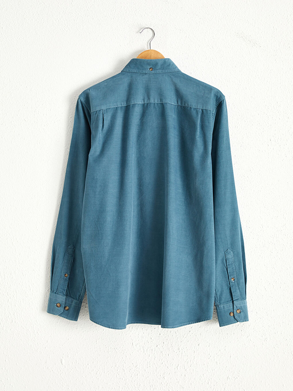 Chemise en velours à manches longues coupe régulière-5