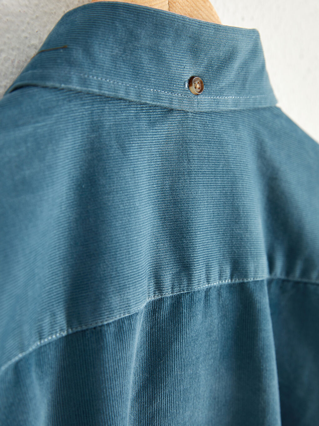 Chemise en velours à manches longues coupe régulière-6