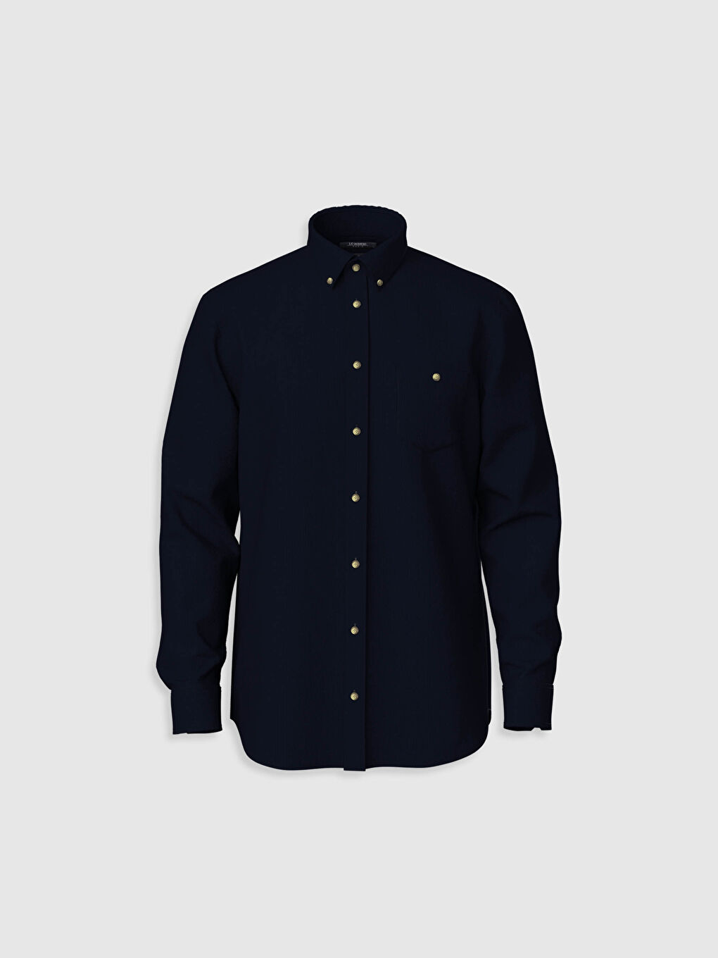 قميص قطيفة كم طويل بقصة عادية-1