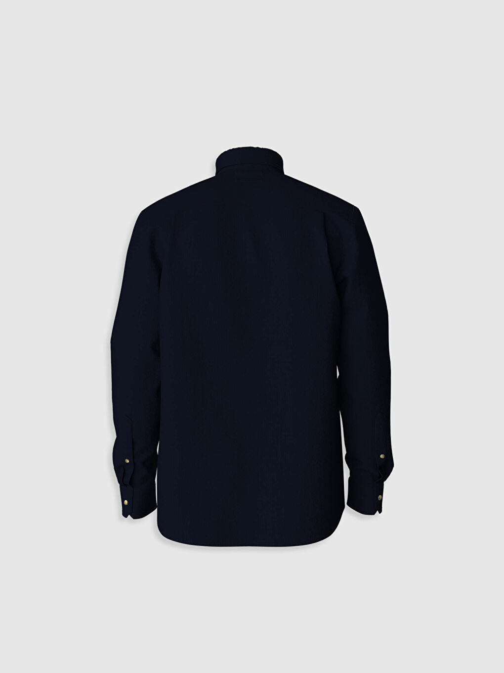 قميص قطيفة كم طويل بقصة عادية-2