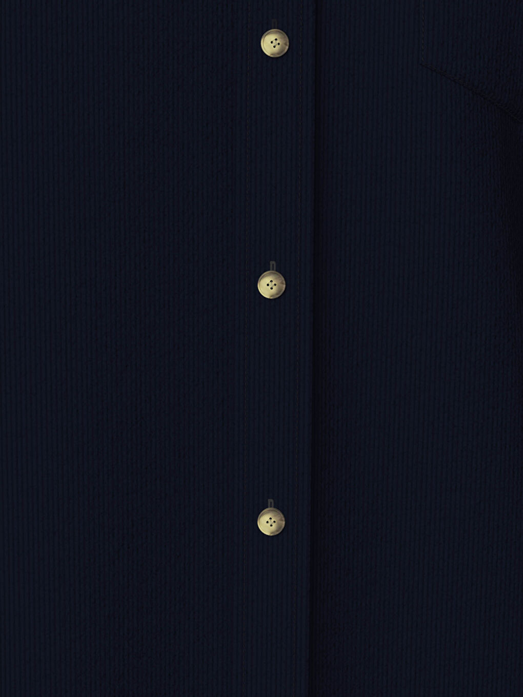 قميص قطيفة كم طويل بقصة عادية-3