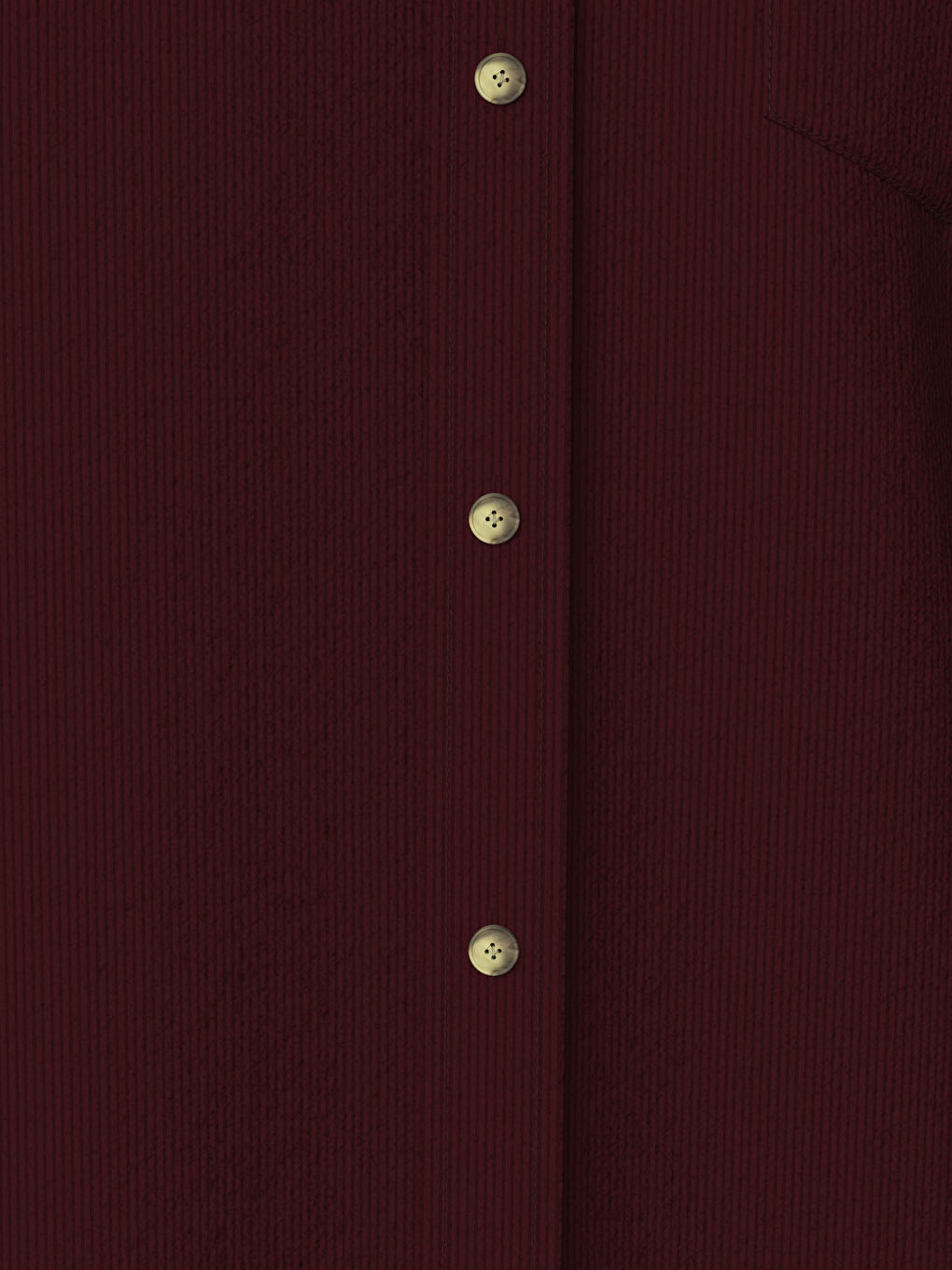 Bordo Regular Fit Uzun Kollu Kadife Gömlek-3