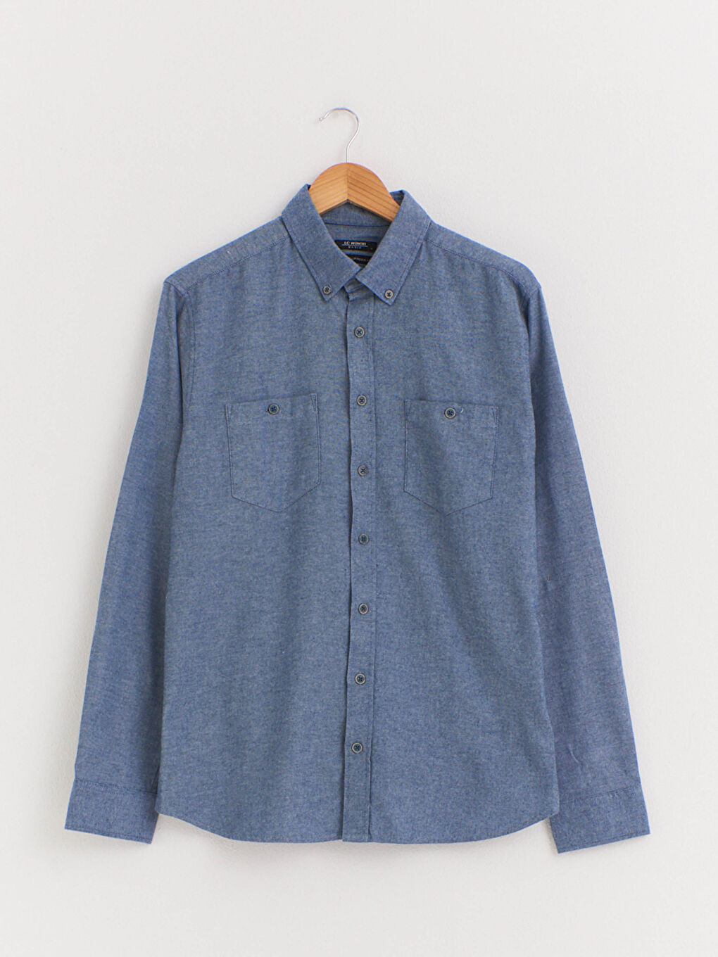 Regular Fit Long Sleeve Gabardine Shirt