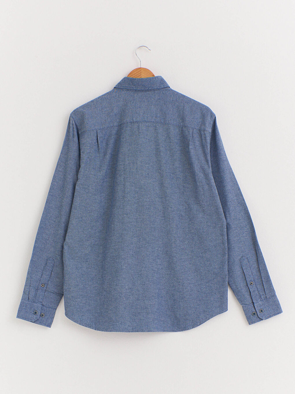 Regular Fit Long Sleeve Gabardine Shirt-4