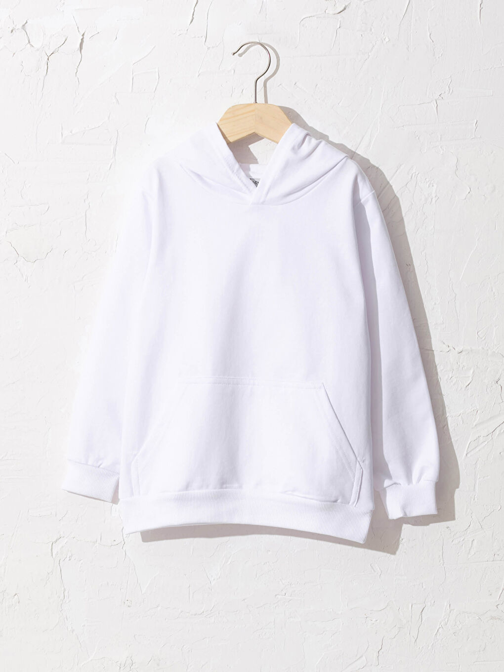 Beyaz Erkek Çocuk Kapüşonlu Sweatshirt