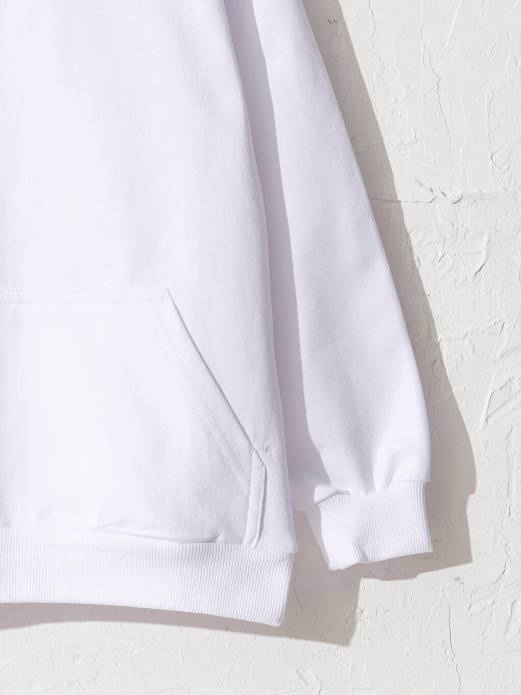 Beyaz Erkek Çocuk Kapüşonlu Sweatshirt-2