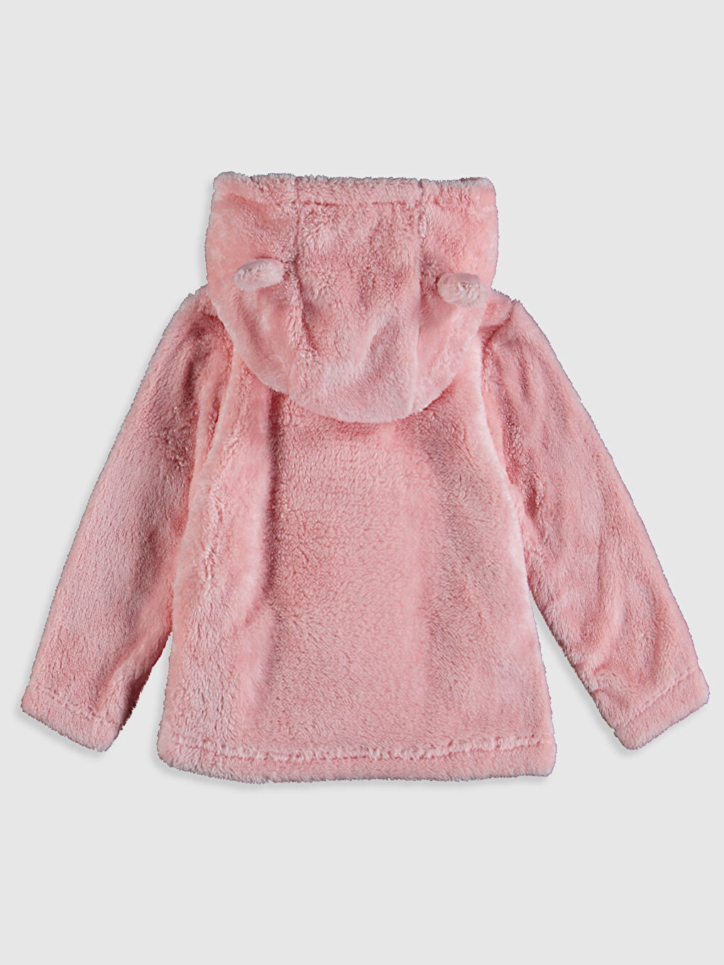 Pembe Kız Bebek Peluş Hırka-1