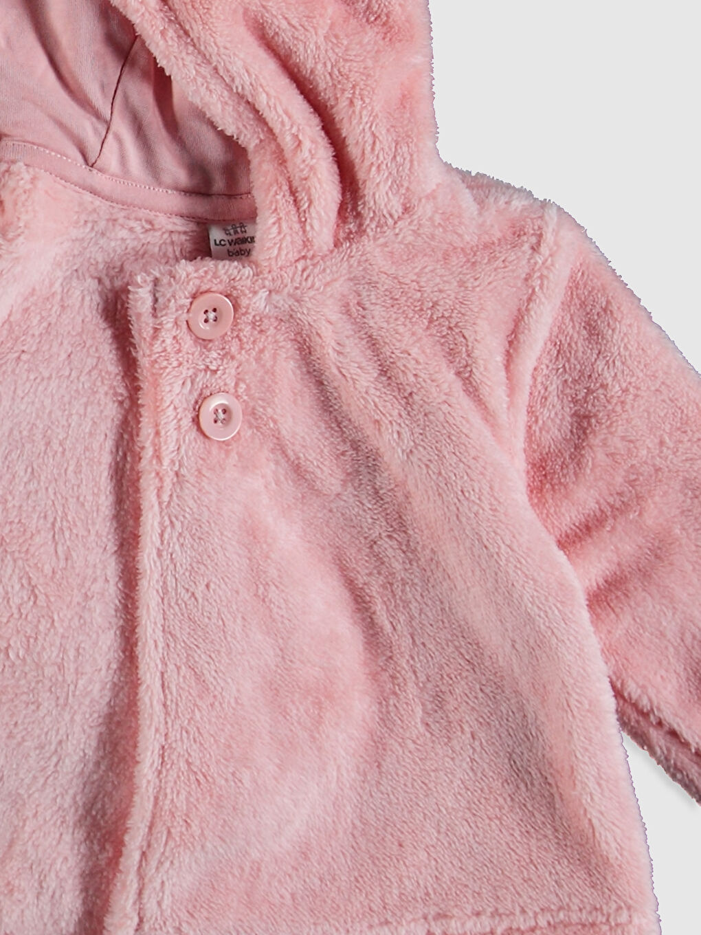 Pembe Kız Bebek Peluş Hırka-2
