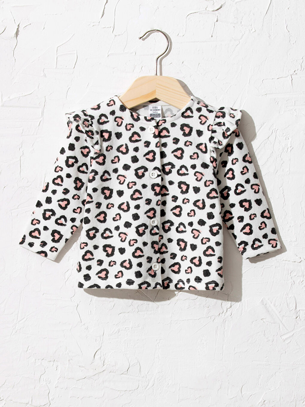 Baby Girl's Figured Tricot Cardigan