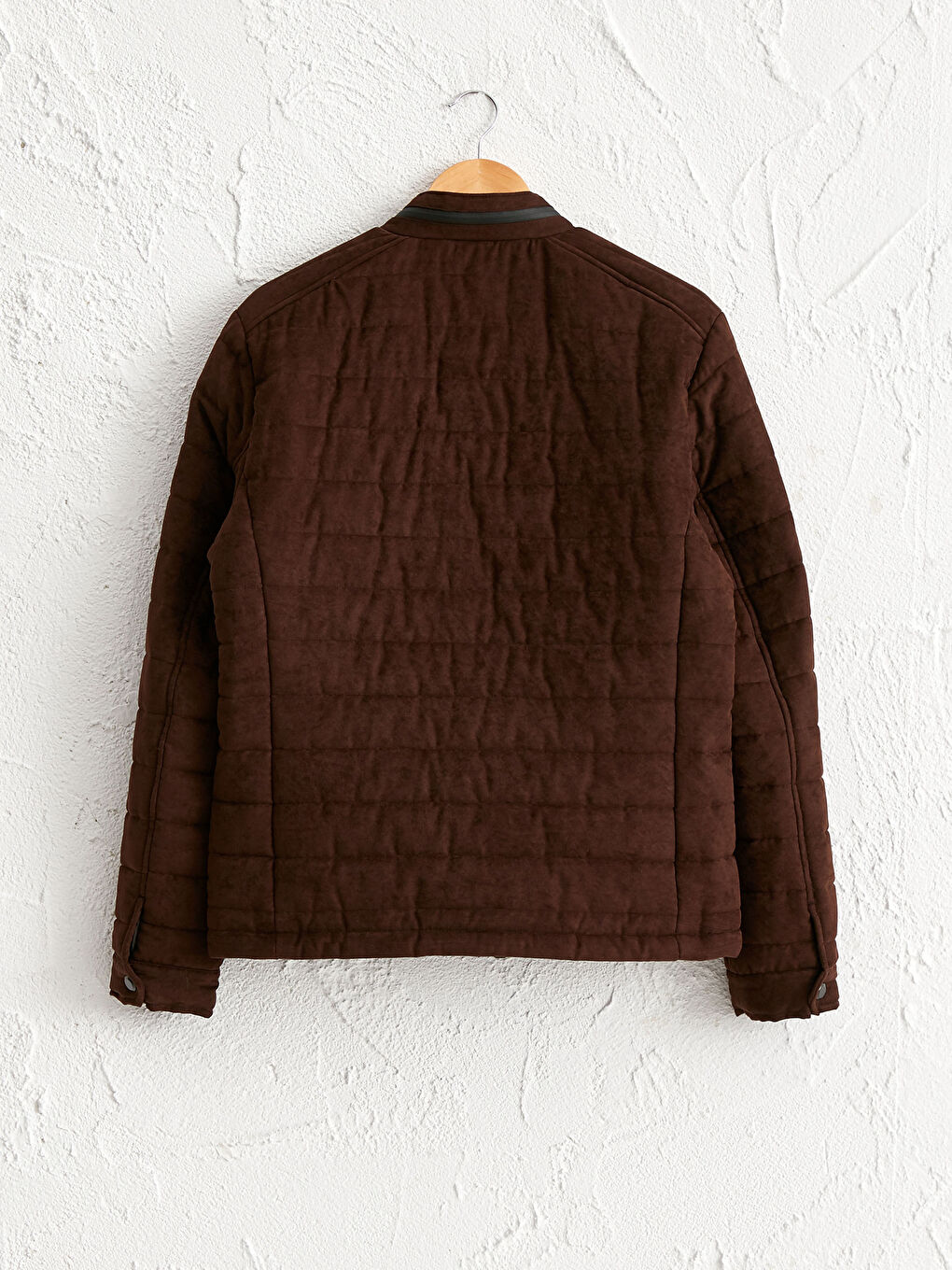 Kahverengi Slim Fit Süet Erkek Mont-1