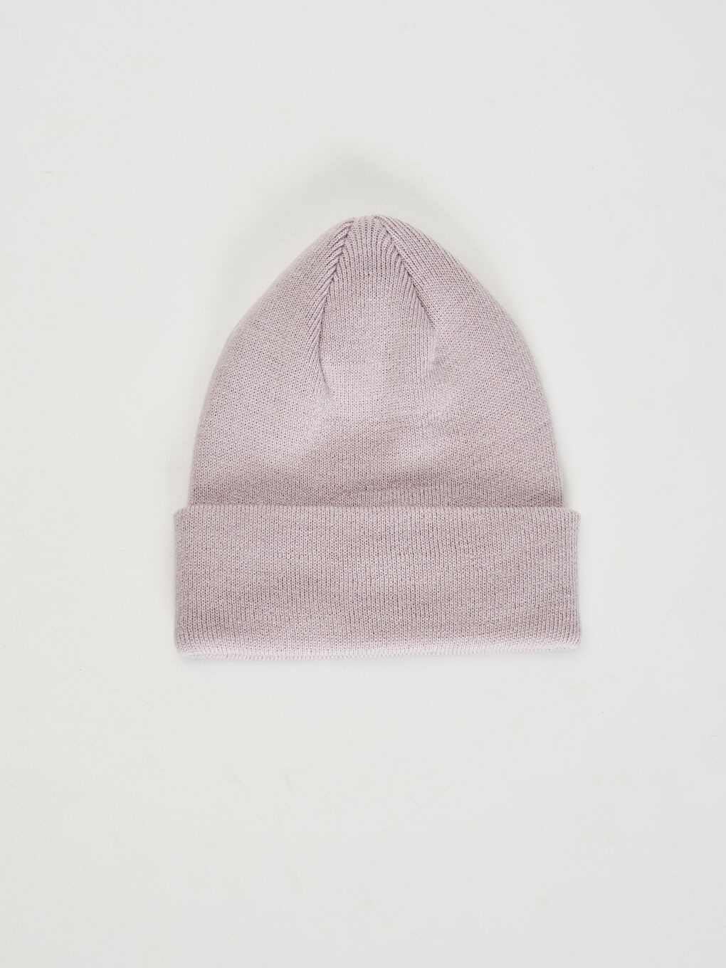 Lila Kadın Etiket Baskılı Triko Bere-3