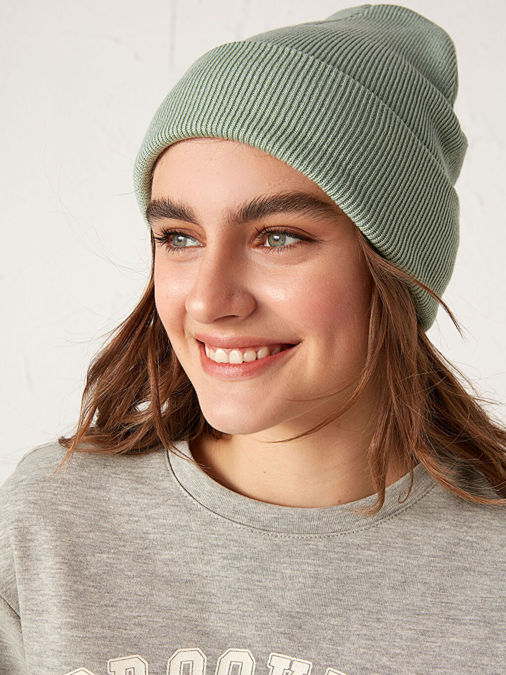 Turkuaz Kadın Triko Bere-2