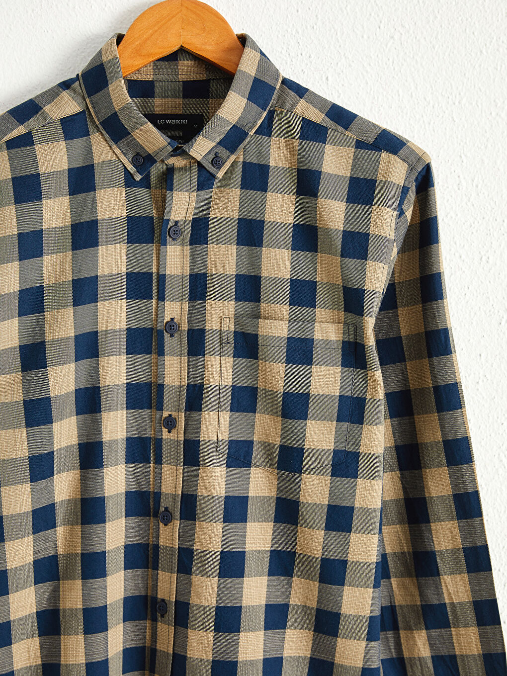 Chemise Gabardine Écossais Manches Longues Coupe Régulière-2