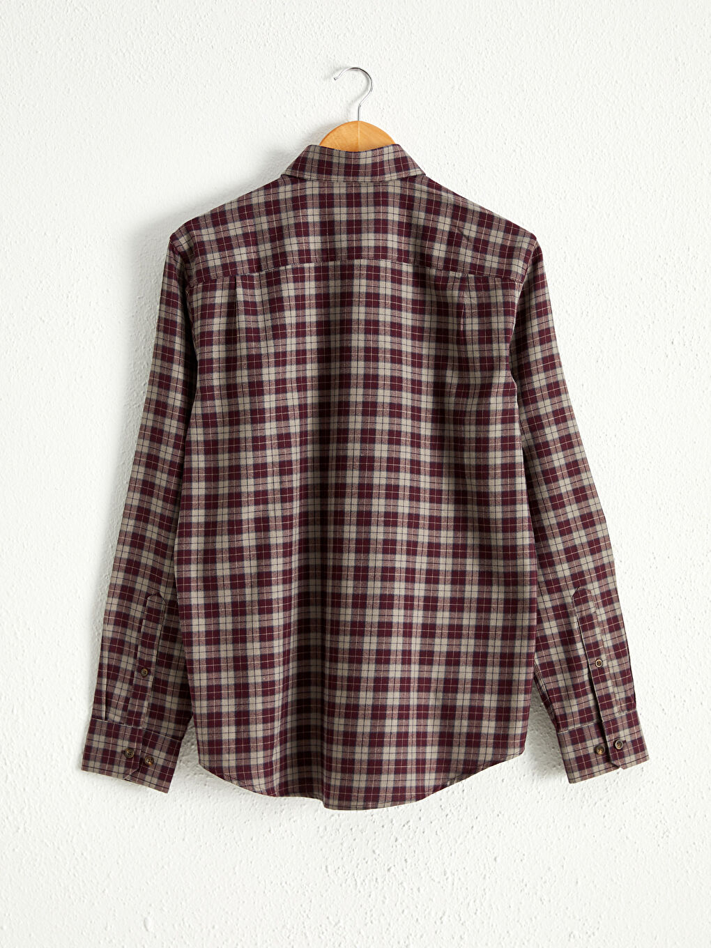 Chemise Gabardine Écossais Manches Longues Coupe Régulière-3