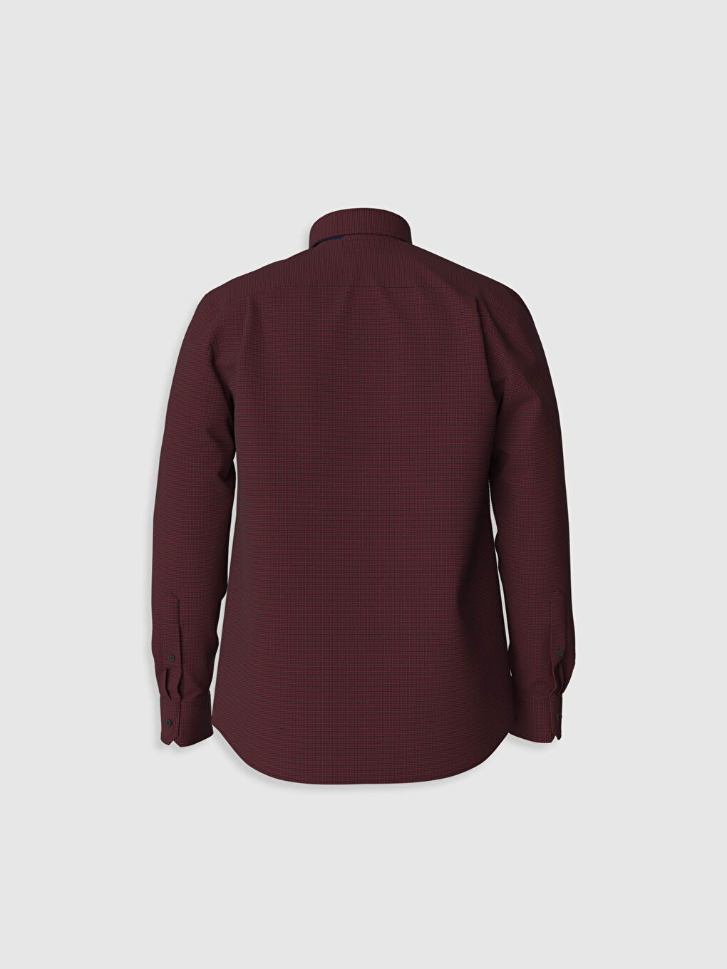 Bordo Regular Fit Uzun Kollu Gabardin Gömlek-2