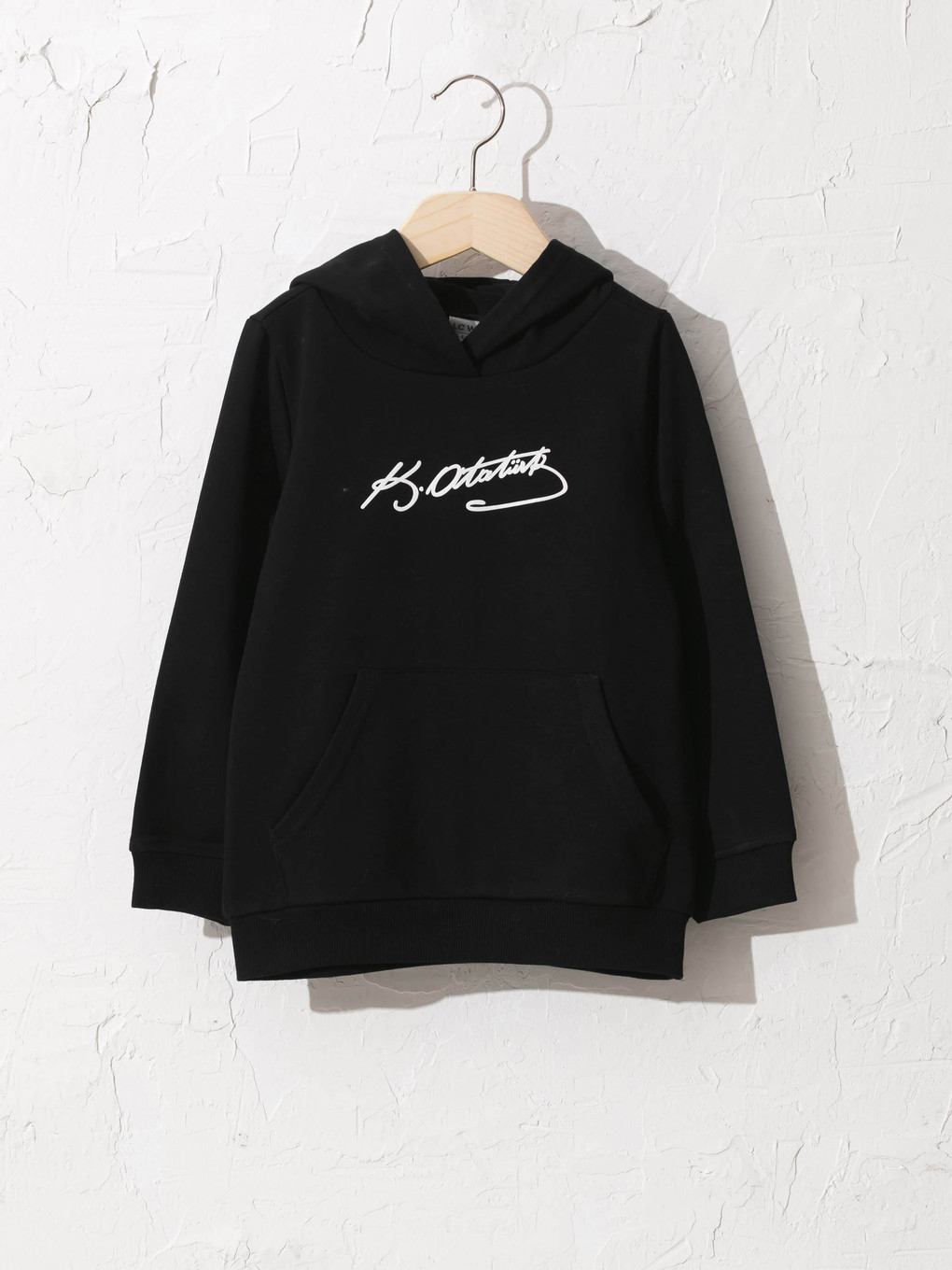 Siyah Kız Çocuk Atatürk İmzalı Sweatshirt