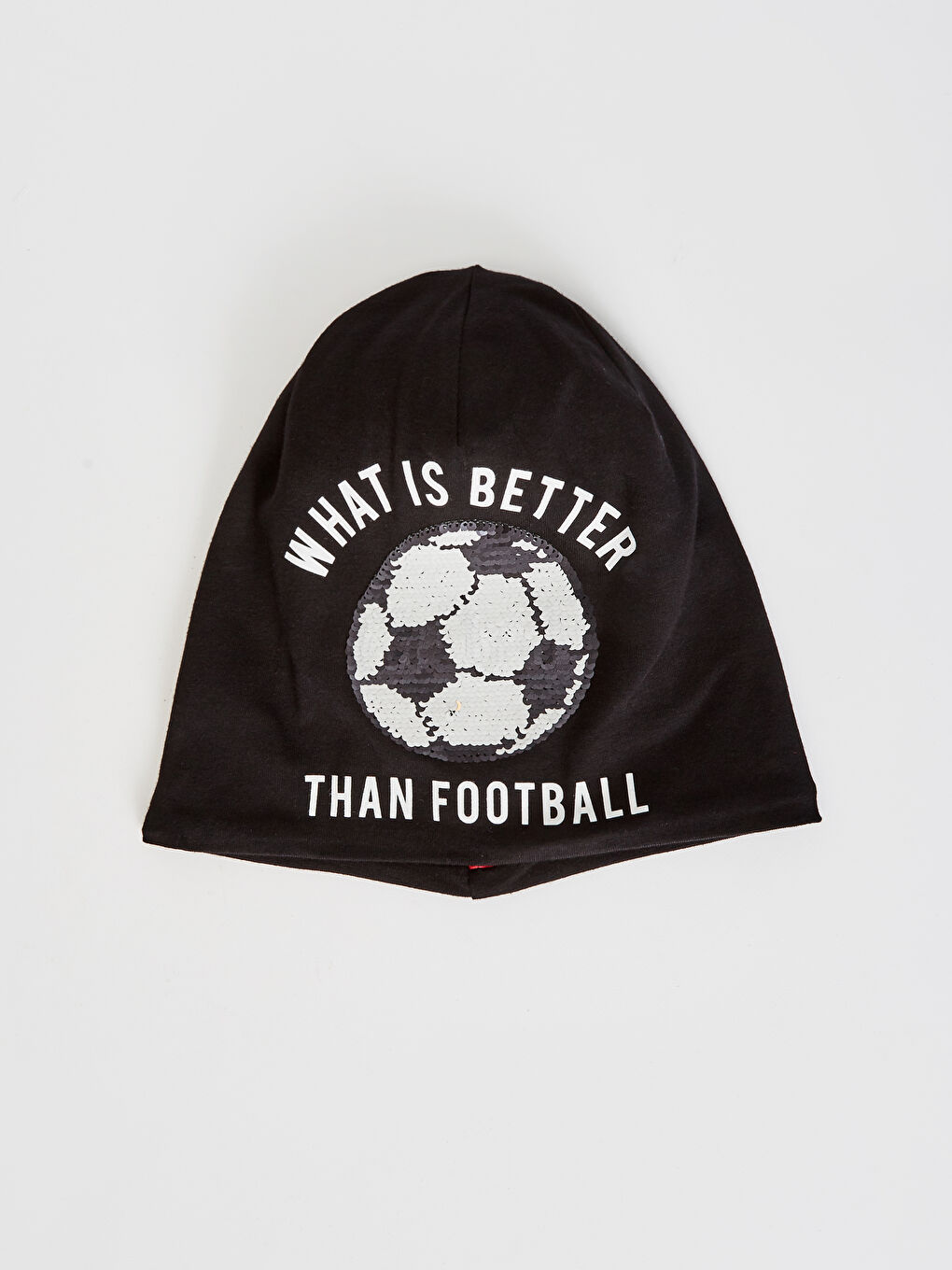 Boy Double Sided Sequined Cotton Jersey Beanie-1