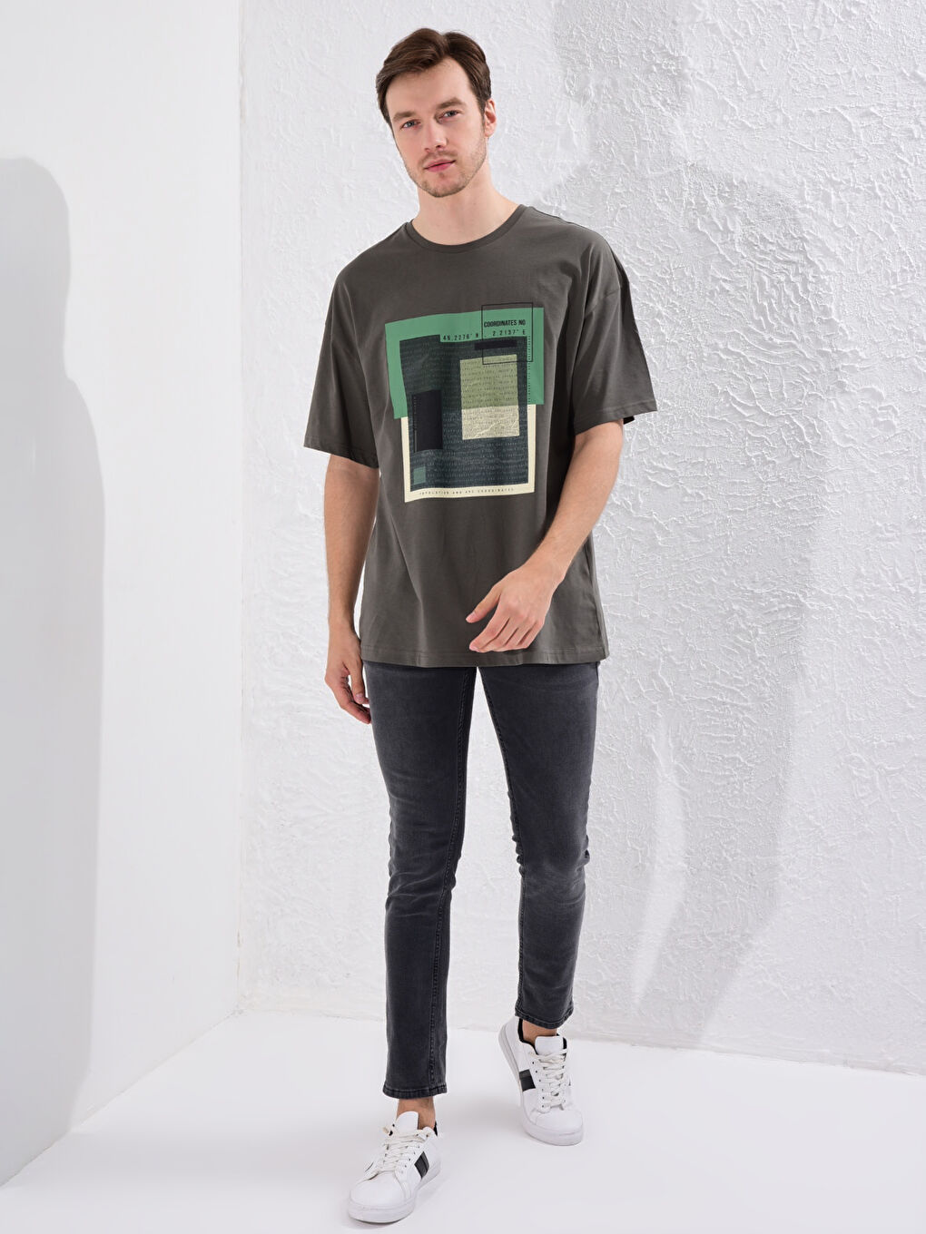 XSIDE Crew Neck Printed Oversize T-Shirt -0W4498Z8-QLA - LC