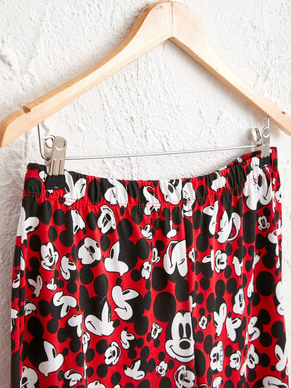 Siyah Mickey Mouse Baskılı Pijama Takımı-1