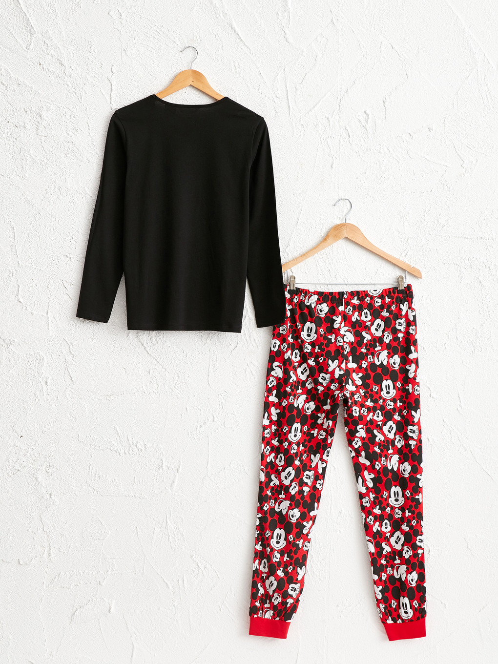Siyah Mickey Mouse Baskılı Pijama Takımı-2