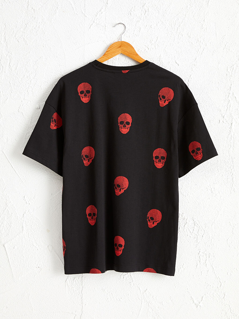 Футболка оверсайз с круглым вырезом и принтом-1