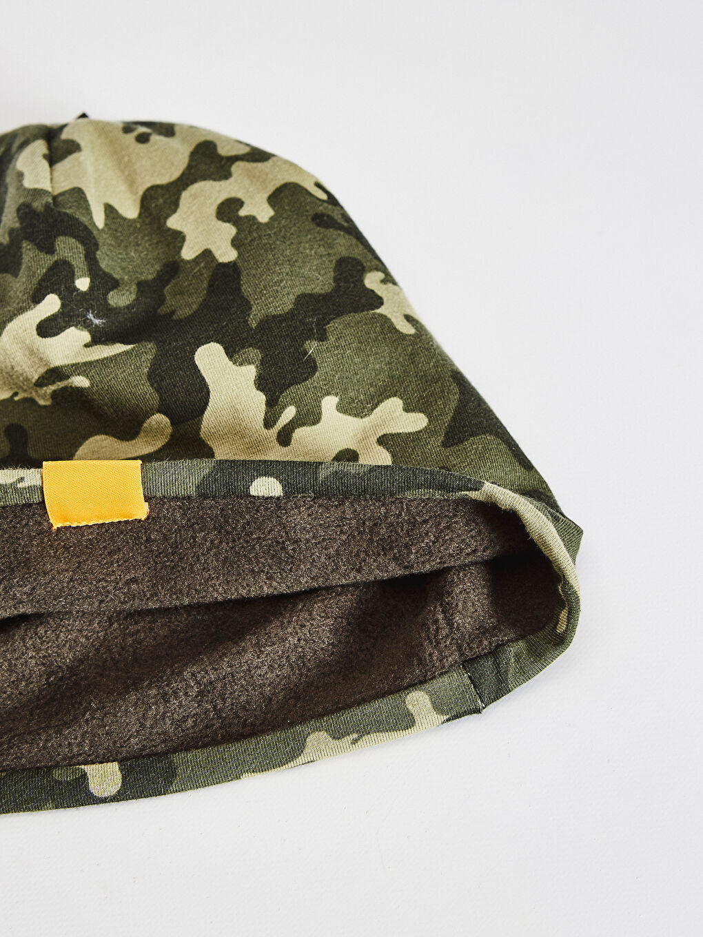 Haki Erkek Çocuk Kamuflaj Desenli Jarse Bere-1