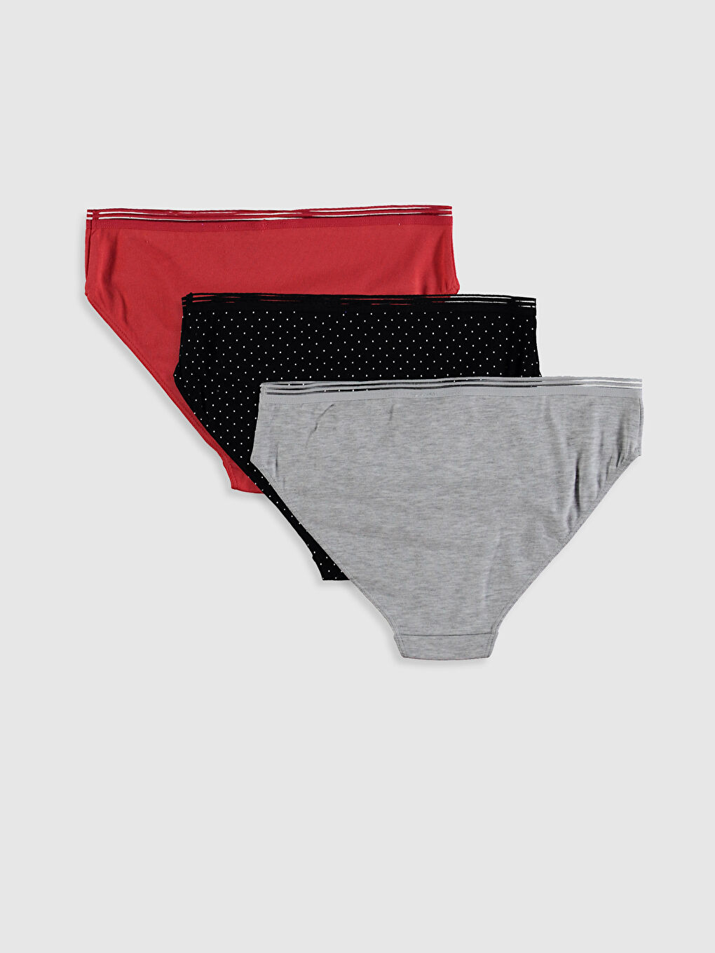 Gri Mickey Mouse Baskılı Klasik Külot 3'lü-1